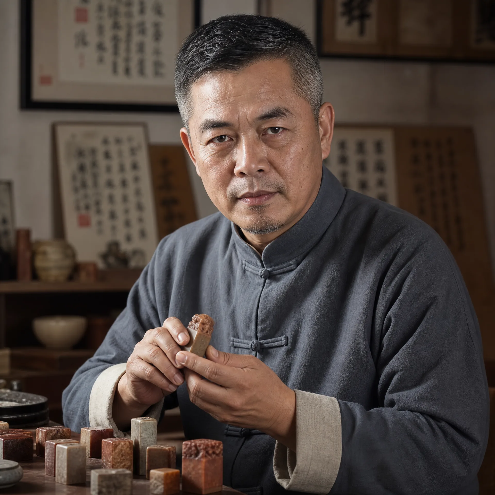 金石篆刻名家评委肖像